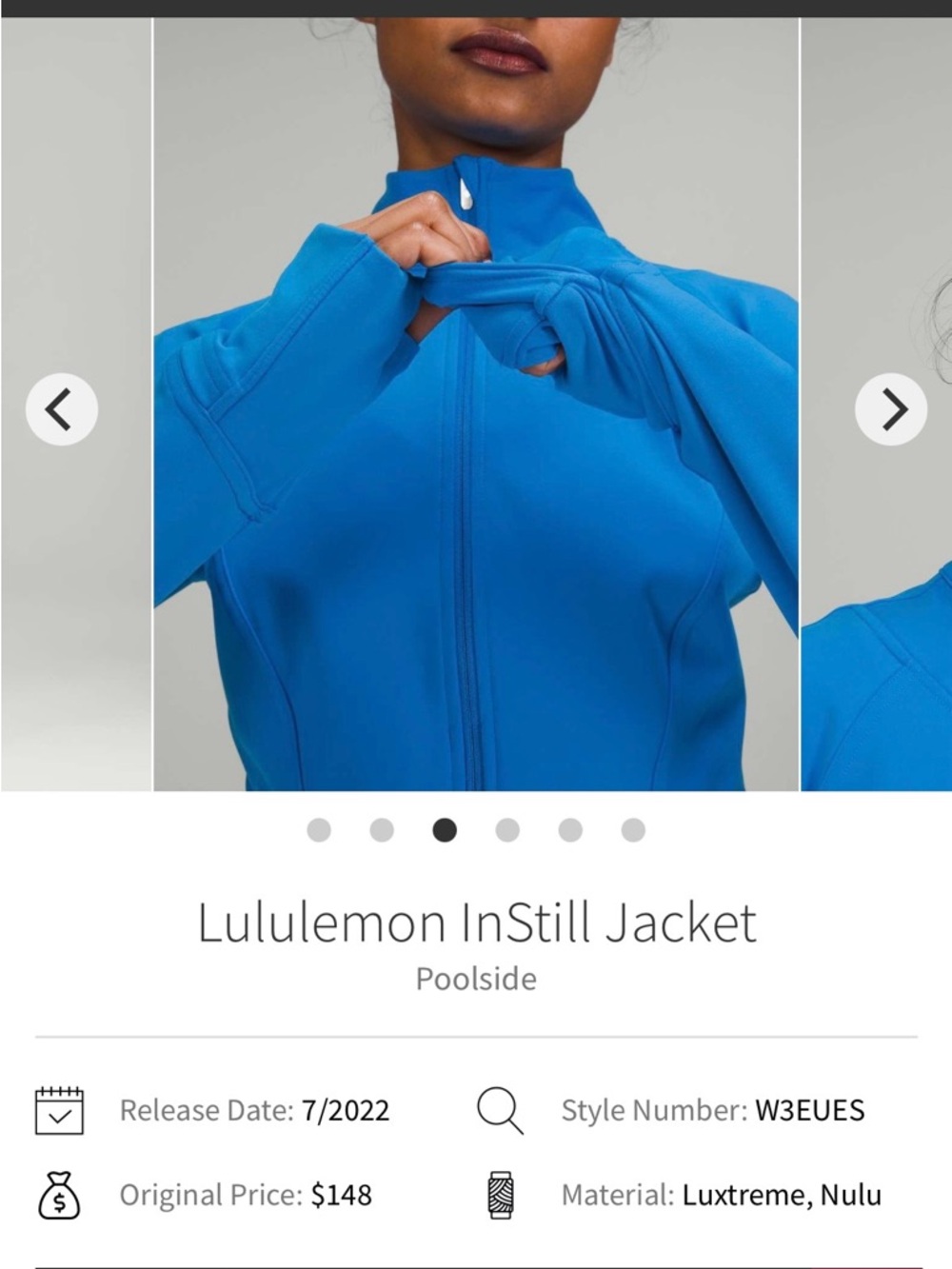 lululemon athletica InStill Jacket - Poolside Blue